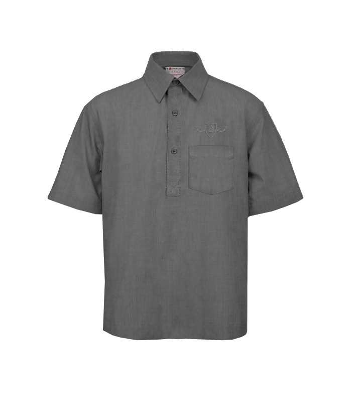 St Brendan's School Short Sleeve Shirt Grey